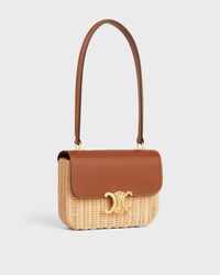 TEEN GARANCE BAG IN WICKER AND NATURAL CALFSKIN - NATURAL / TAN - TRIOMPHE - 2 | CELINE