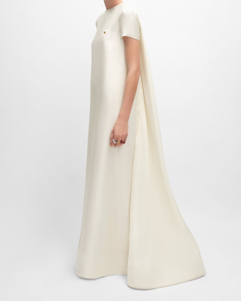 dress IN silk organza - OFF WHITE -  - 1 | CELINE