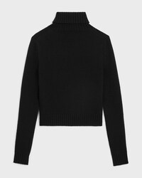 turtleneck sweater IN wool and cashmere - BLACK -  - 2 | CELINE