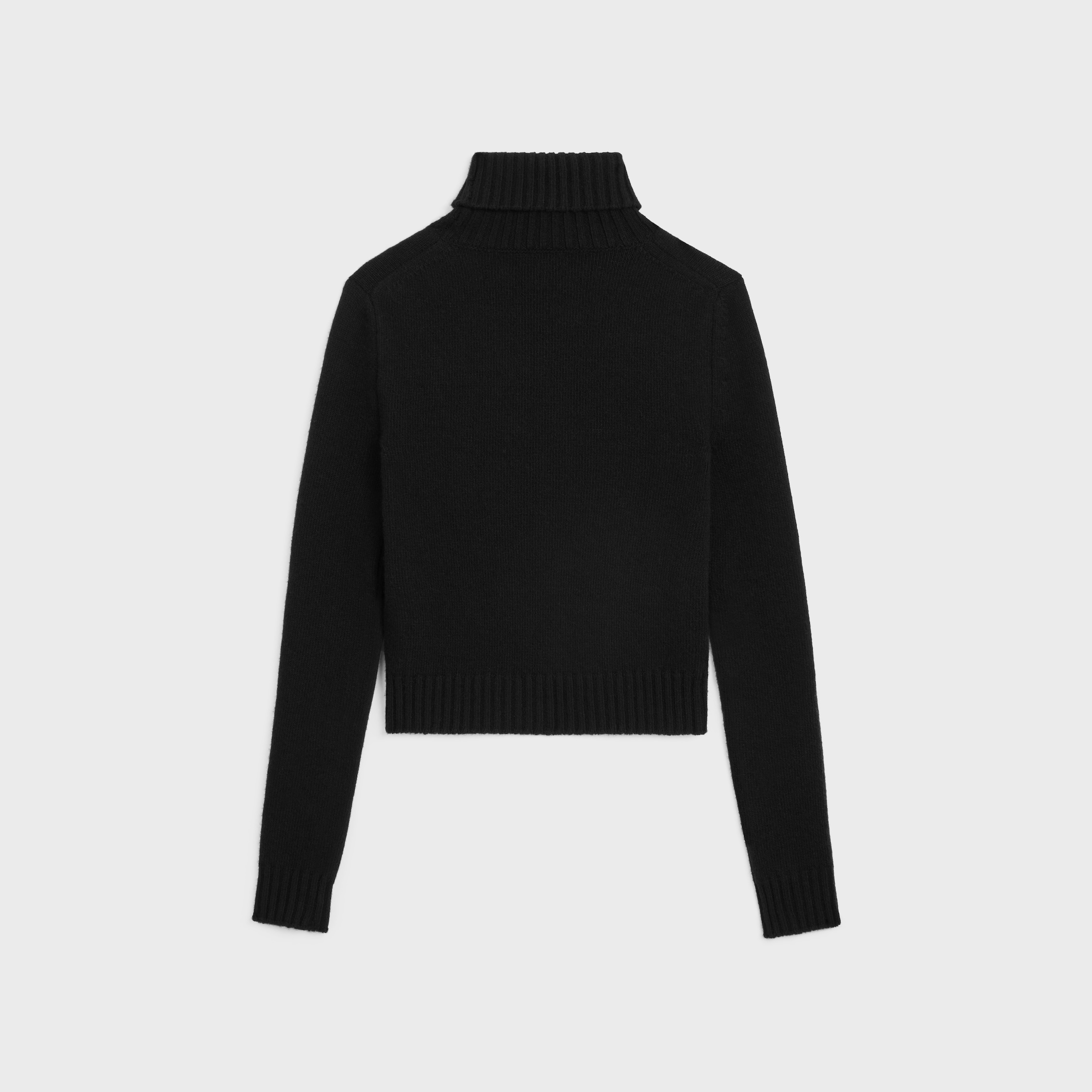 turtleneck sweater IN wool and cashmere - BLACK | CELINE