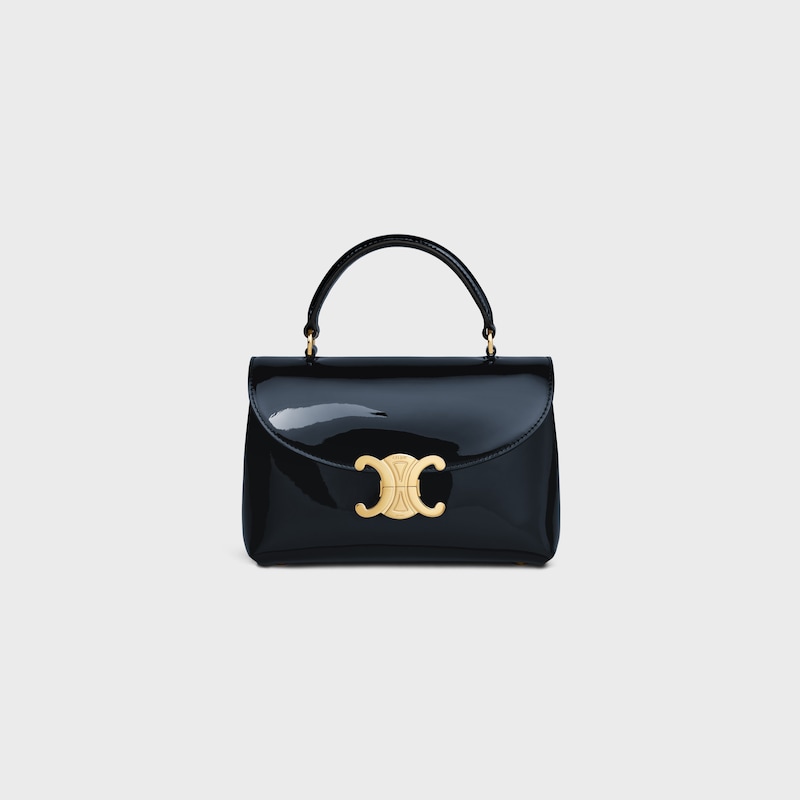 TEEN NINO BAG EM COURO DE VITELA EM VERNIZ - DEEP NAVY - NINO - 1 | CELINE