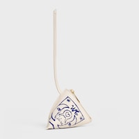 BERLINGOT CHARM IN LAMBSKIN - WHITE COTTON / NAVY BLUE - BAG CHARMS - 1 | CELINE