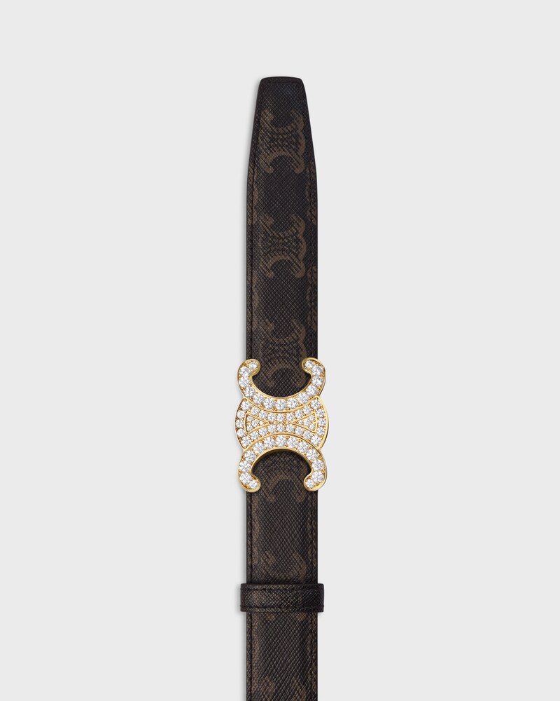 lanière de ceinture réversible 25MM Veau Naturel et toile triomphe -  -  - 1 | CELINE
