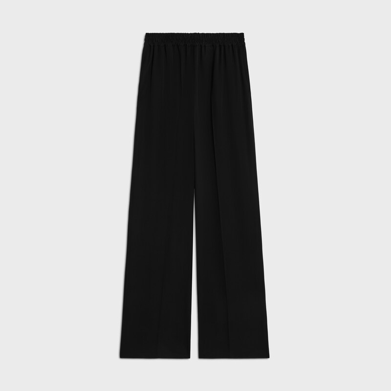 trousers IN wool twill - BLACK -  - 1 | CELINE