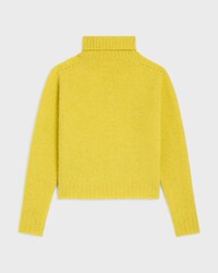 turtleneck sweater IN SHETLAND WOOL - JAUNE -  - 2 | CELINE