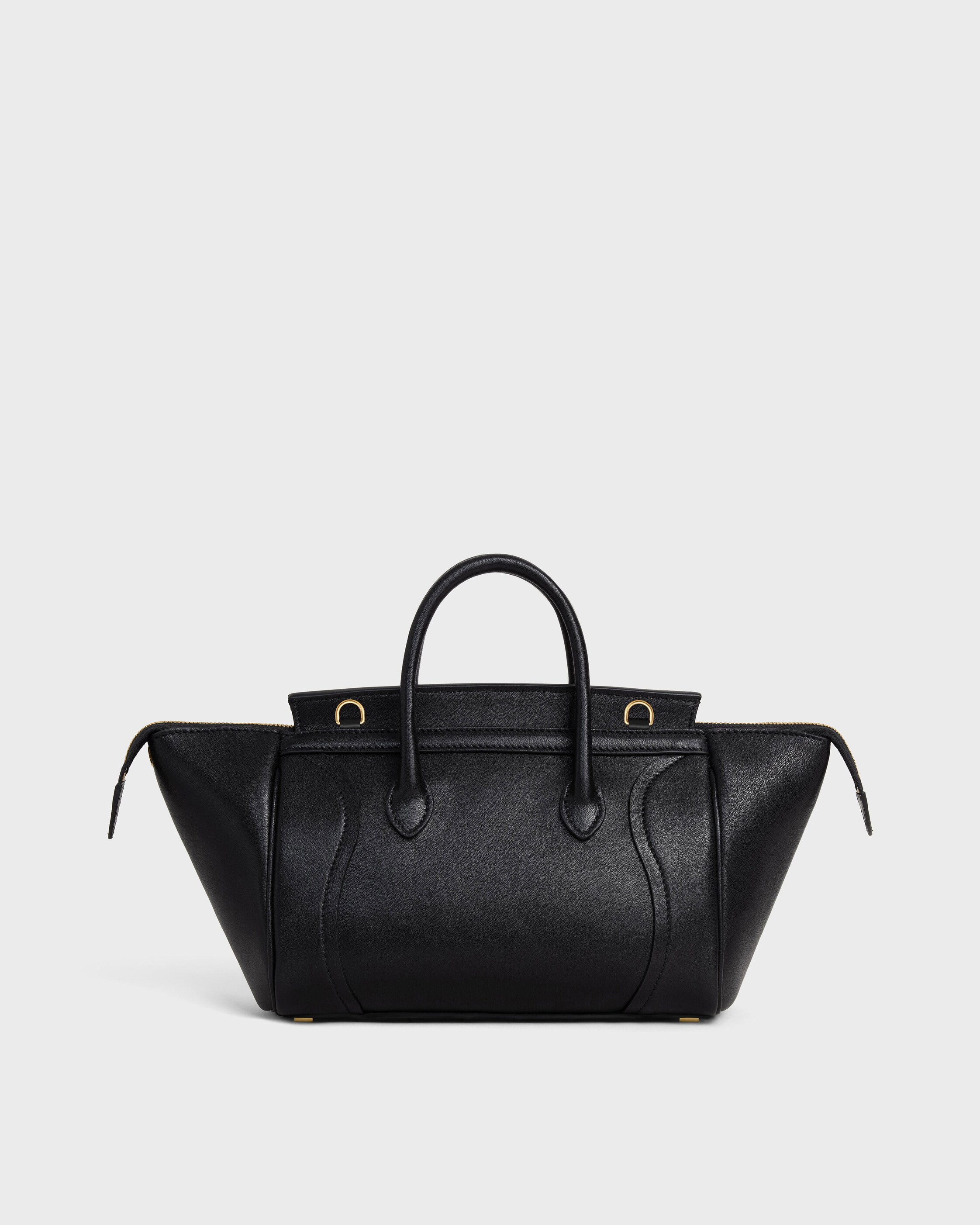 LITTLE LUGGAGE IN SUPPLE SHINY LAMBSKIN - BLACK | CELINE