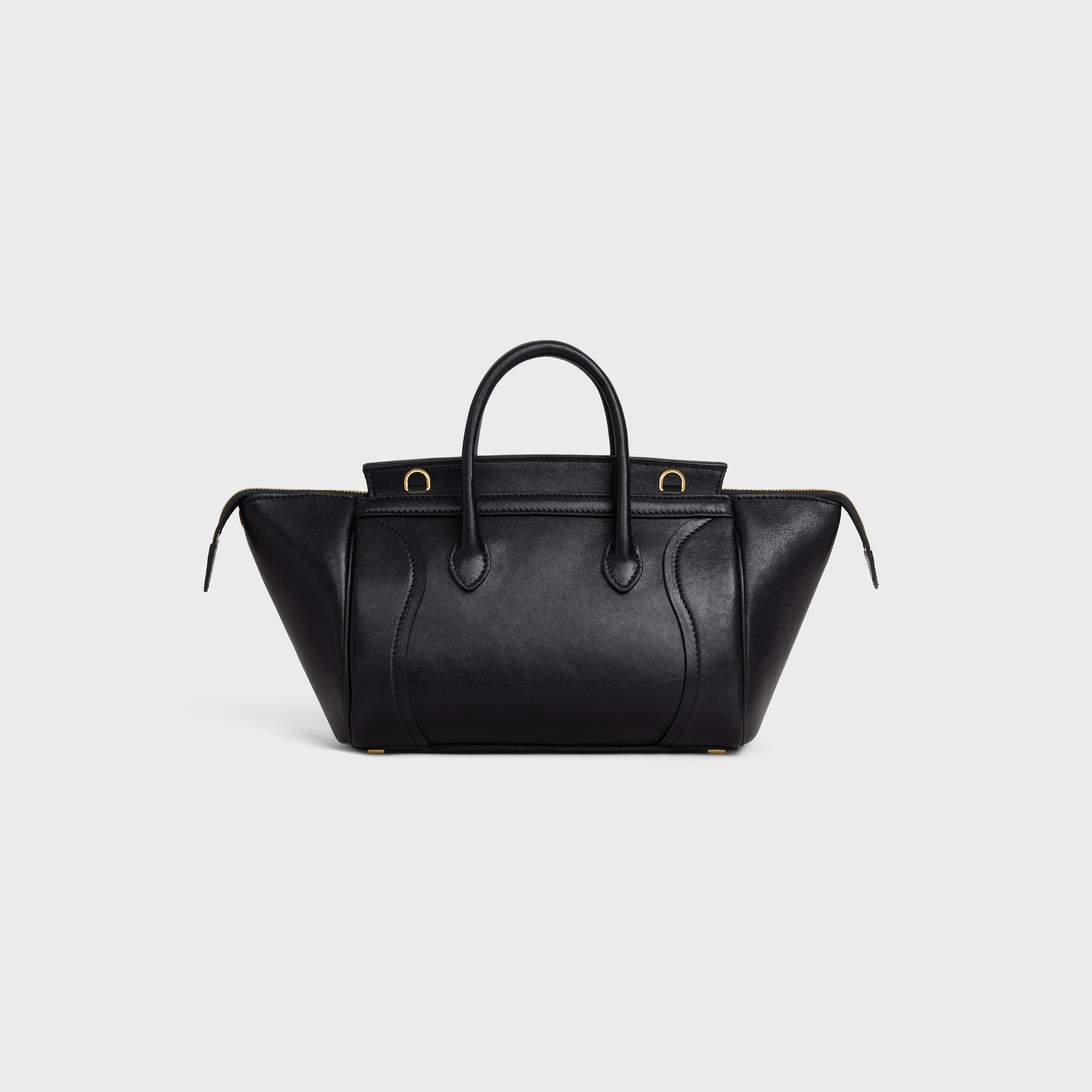 LITTLE LUGGAGE IN SUPPLE SHINY LAMBSKIN - BLACK | CELINE