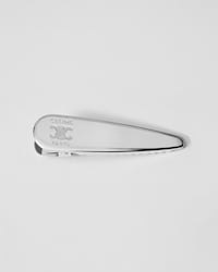 HAIR CLIP IN BRASS WITH RHODIUM FINISH, STEEL AND ZAMAK - SILVER - HAIR ACCESSORIES - 1 | CELINE