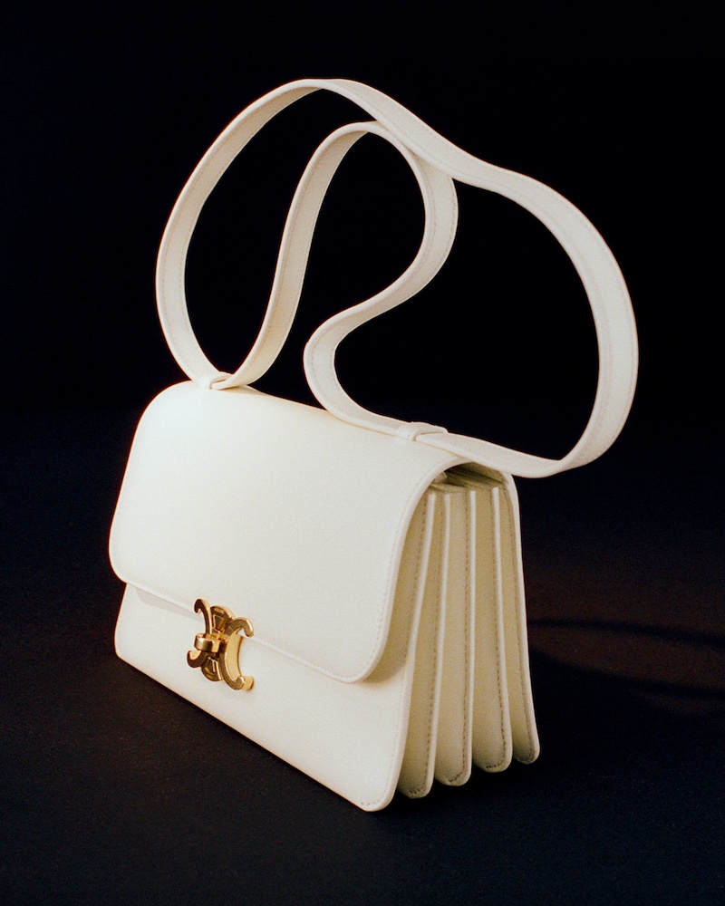LE 17 IN CALFSKIN - CREAMY WHITE / BLACK - LE 17 - 1 | CELINE