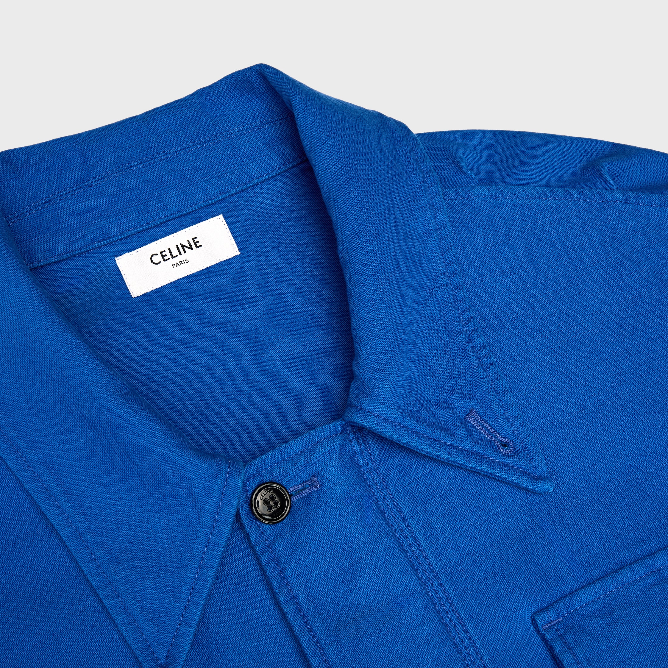 CELINE 掛けカバーリング 102x128cm 綿100% ブルー parka IN cotton satin - WORKWEAR BLUE | CELINE