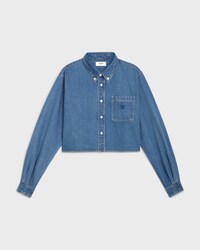 CHEMISE CROPPED DENIM UNION OCEAN WASH - UNION OCEAN WASH -  - 1 | CELINE
