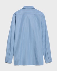 CLASSIC SHIRT IN STRIPED COTTON POPLIN - WASH BLUE/BLUE/CHALK -  - 2 | CELINE