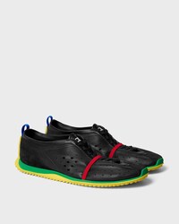 SOFT SNEAKER IN STRETCH LAMBSKIN, SUEDE CALFSKIN AND LAMBSKIN - BLACK/BRIGHT YELLOW/GREEN -  - 2 | CELINE