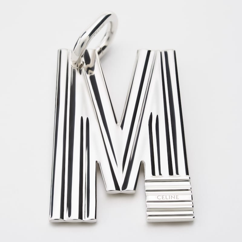 LETTRE M ALPHABET CHARMS EN LAITON RHODIÉ - ARGENT - CHARMS - 1 | CELINE
