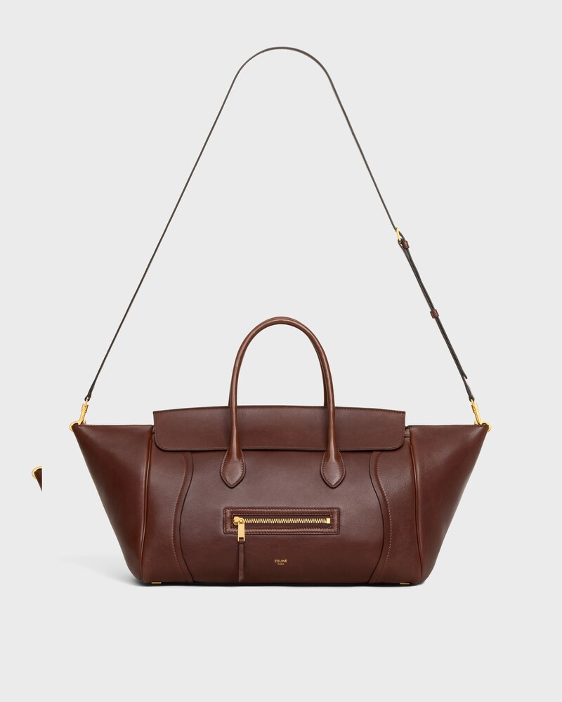 LUGGAGE IN SUPPLE SHINY LAMBSKIN - DEEP BROWN - LUGGAGE - 1 | CELINE