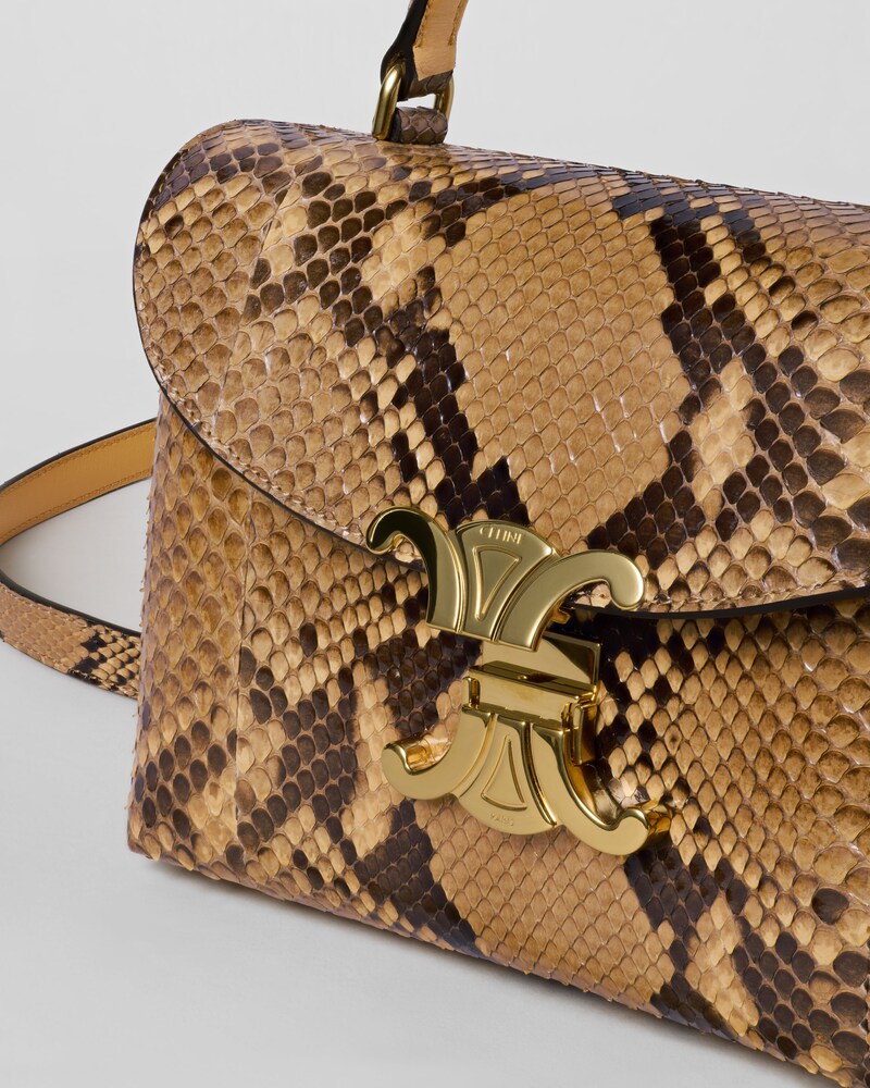 TEEN NINO BAG IN PYTHON - SOFT CAMEL - EVENING - 1 | CELINE