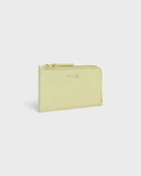 PORTE-CARTES LONG ZIPPé VEAU SOUPLE GRAINé - VERT LIME / SAFARI - NOUVEAUTÉS - 2 | CELINE