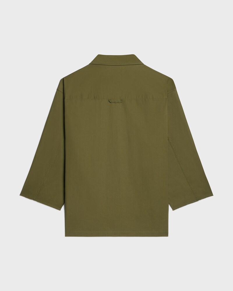 utility shirt IN COTTON AND LINEN - KAKI MILITAIRE -  - 1 | CELINE