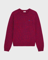crewneck sweater IN WOOL AND CASHMERE - RED/BLUE -  - 1 | CELINE