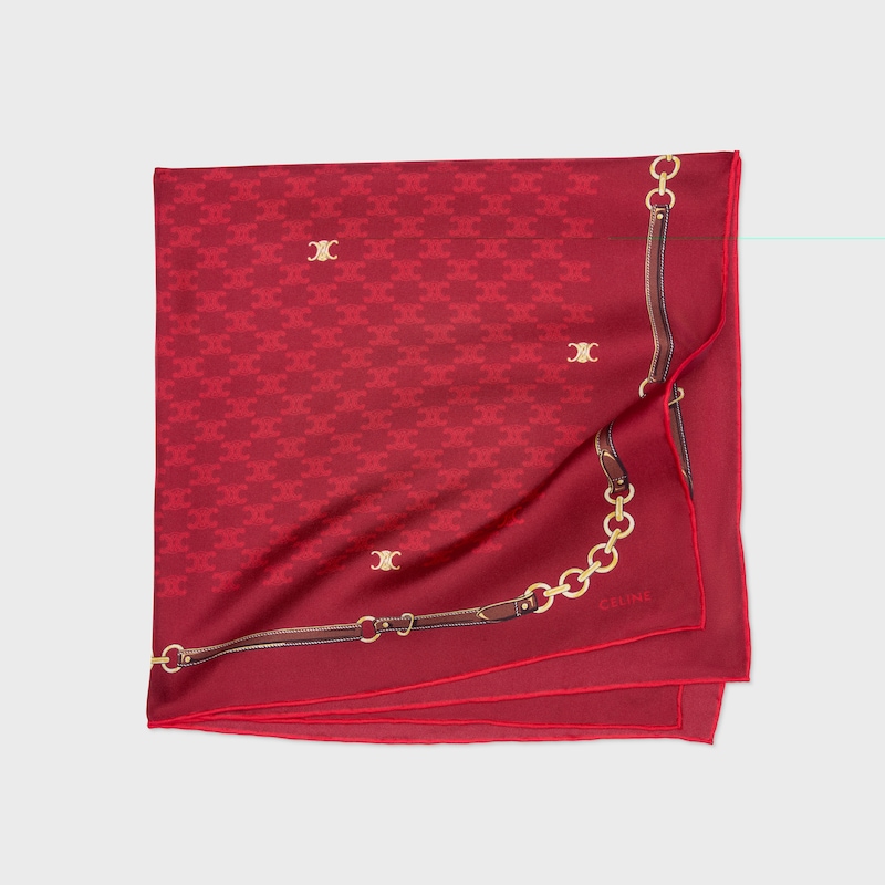 bandana IN MINI TRIOMPHE  SILK TWILL - FOX RED/BROWN -  - 1 | CELINE