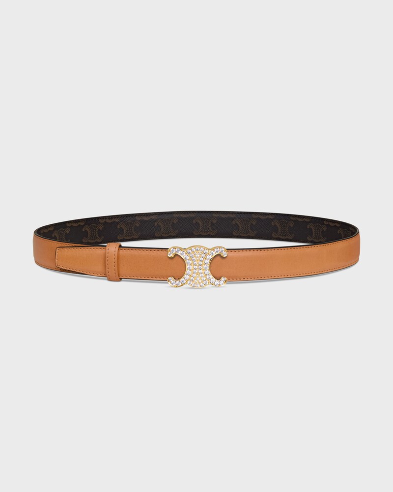 lanière de ceinture réversible 25MM Veau Naturel et toile triomphe -  -  - 1 | CELINE