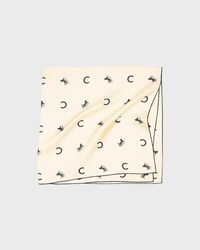 square IN silk twill - VANILLA / BLACK -  - 2 | CELINE