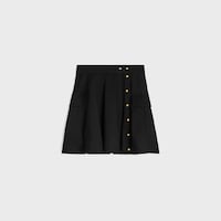 skirt IN cotton twill - BLACK -  - 1 | CELINE