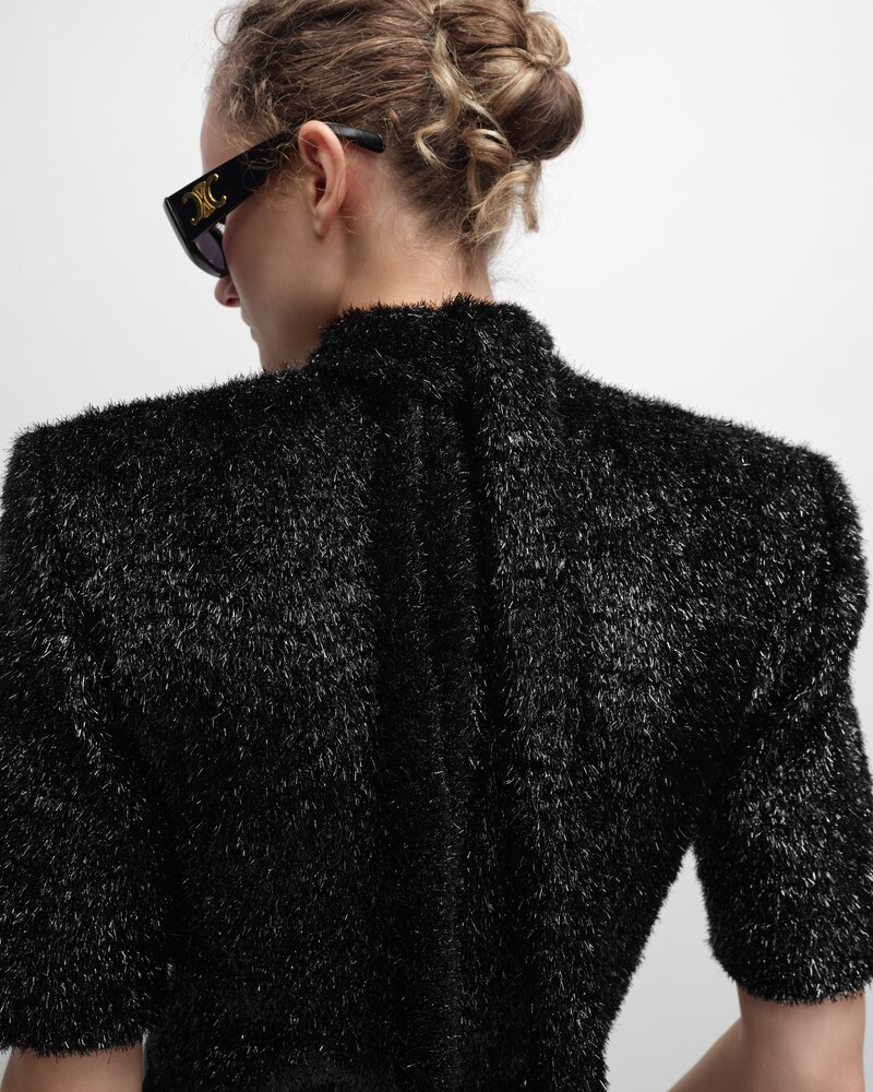 top IN lurex - NOIR BRILLANT -  - 1 | CELINE