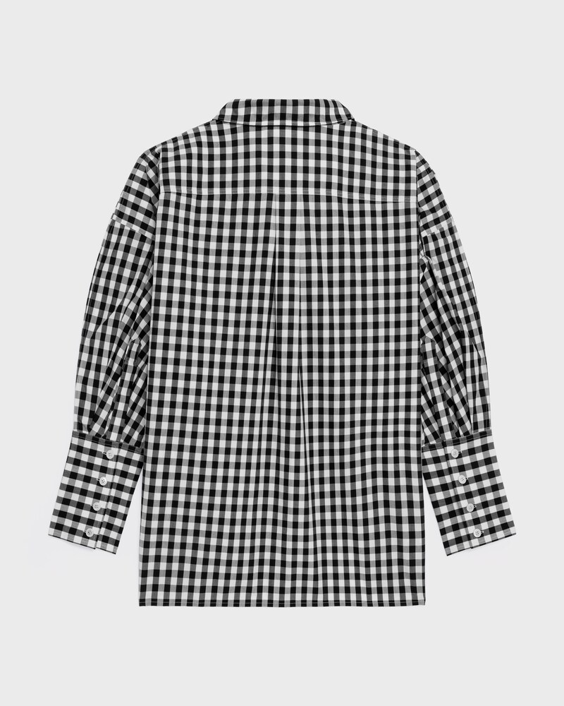 shirt IN vichy cotton - NOIR/IVOIRE -  - 1 | CELINE