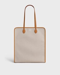CABAS VERTICAL TRIOMPHE TOUCH EN TEXTILE ET VEAU - NATUREL / TAN - HOMME - 1 | CELINE