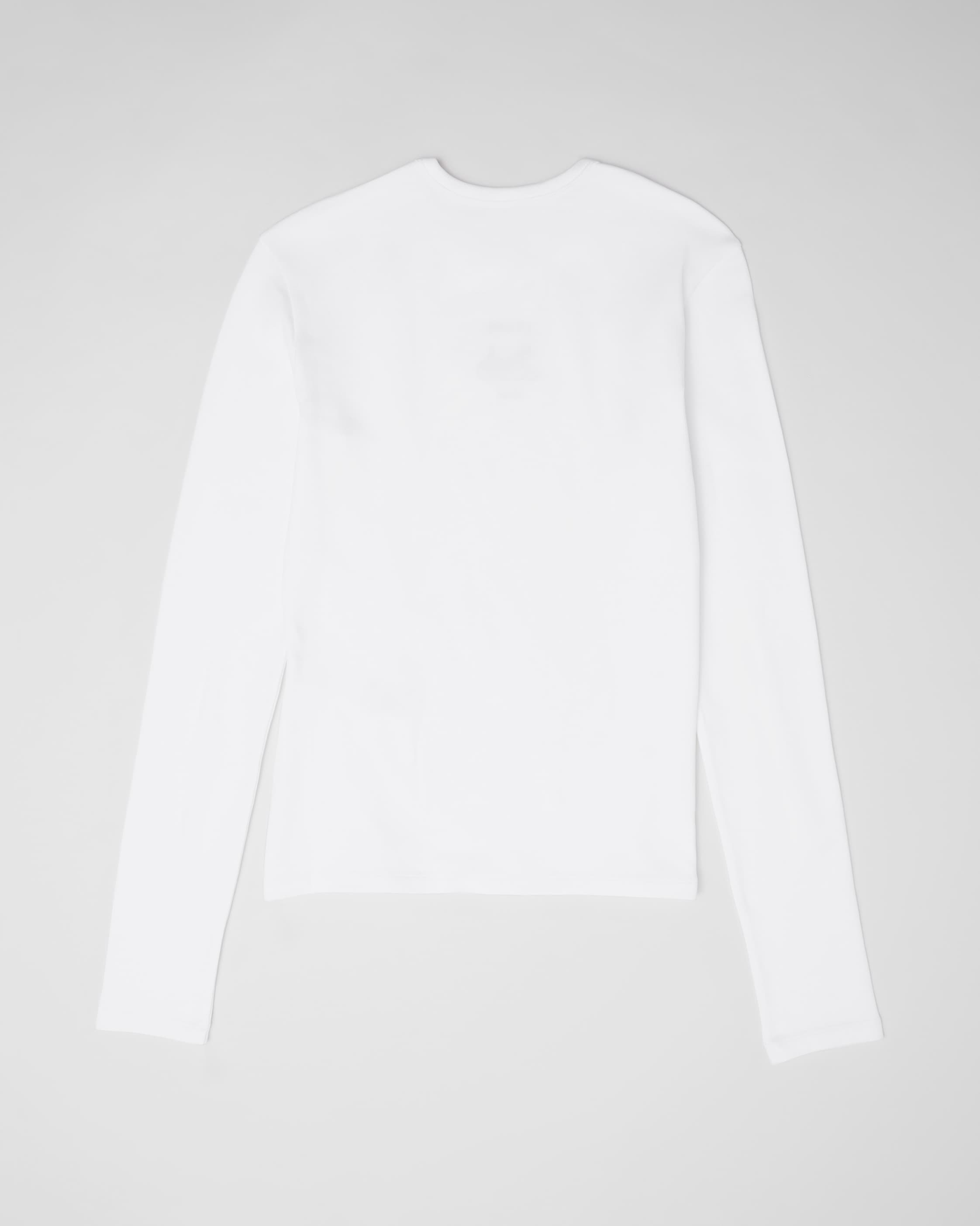 ロングスリーブ Tシャツ / リブ編みコットンジャージー オフホワイト