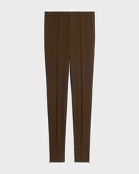 slim trousers IN stretch wool gabardine - KAKI MARRON -  - 1 | CELINE