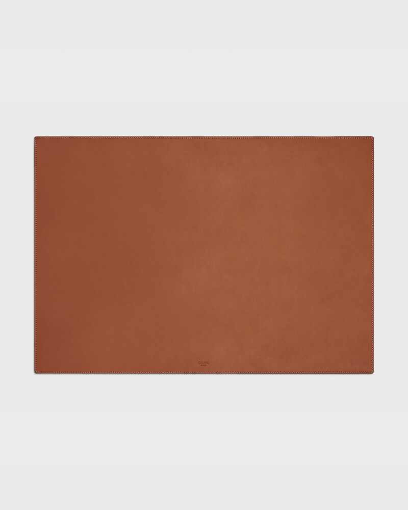 Desk Pad in Natural Calfskin - TAN - STATIONERY - 1 | CELINE