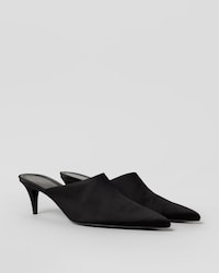SATIN MIDI MULE - BLACK -  - 2 | CELINE