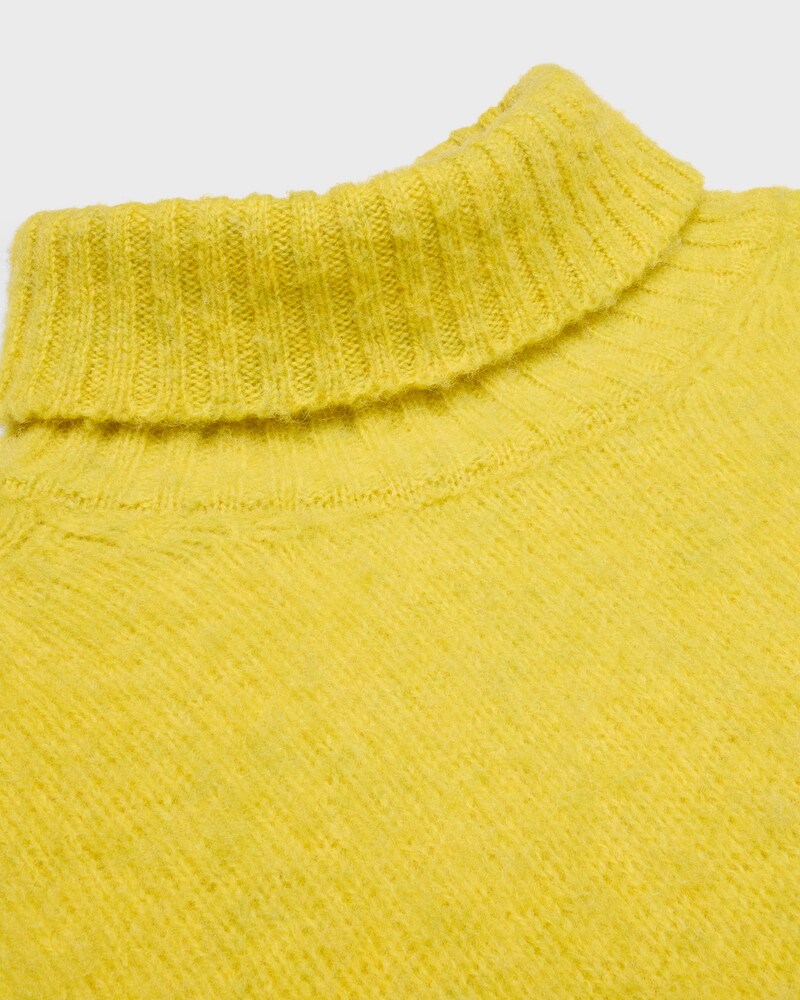 pull col roul&eacute; laine Shetland - JAUNE -  - 1 | CELINE