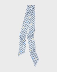 lavalliere IN silk twill - BABY BLUE / GOLD -  - 1 | CELINE