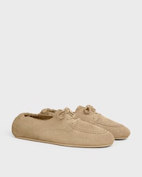ADAM LACE-UP LOAFER IN SUEDE CALFSKIN - BEIGE -  - 2 | CELINE