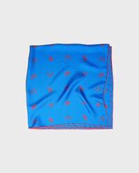 square IN silk twill - BLUE / RED -  - 2 | CELINE
