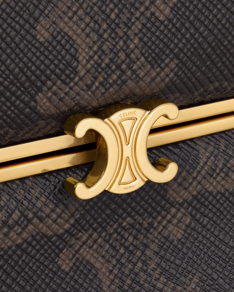 CUBE FRAME IN TOILE TRIOMPHE - MIEL - VIEW ALL - 1 | CELINE