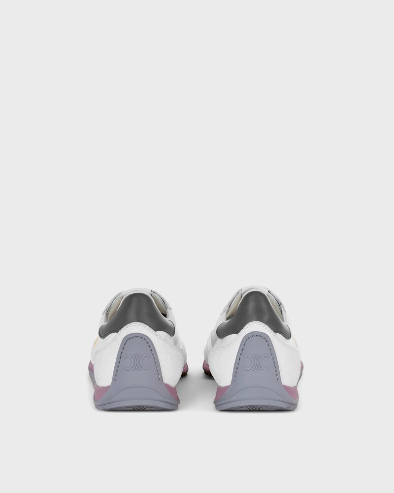 RACER SNEAKER IN NYLON, SUEDE CALFSKIN AND CALFSKIN - OPTIC WHITE/LIGHT PURPLE/GREY -  - 1 | CELINE