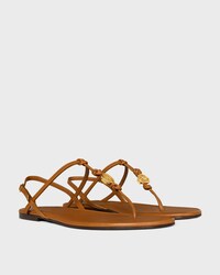 PENNY SANDAL IN SUPPLE CALFSKIN - COGNAC -  - 2 | CELINE