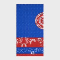 pareo sarong IN cotton - BRIGHT BLUE/RED/WHITE -  - 1 | CELINE