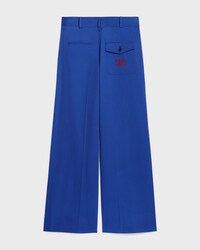 trousers IN cotton twill - BLUE AMERICANA -  - 2 | CELINE