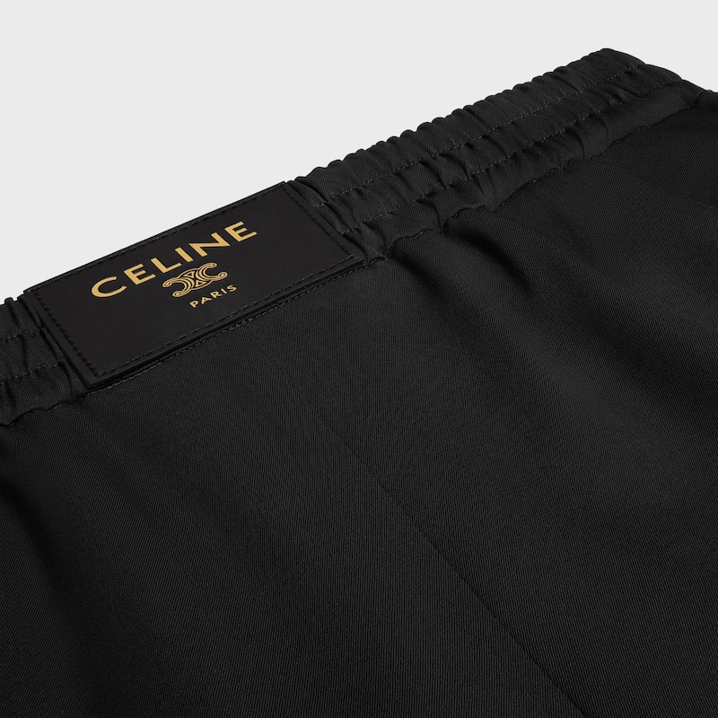 羊毛斜紋布短褲 - 黑色 -  - 1 | CELINE