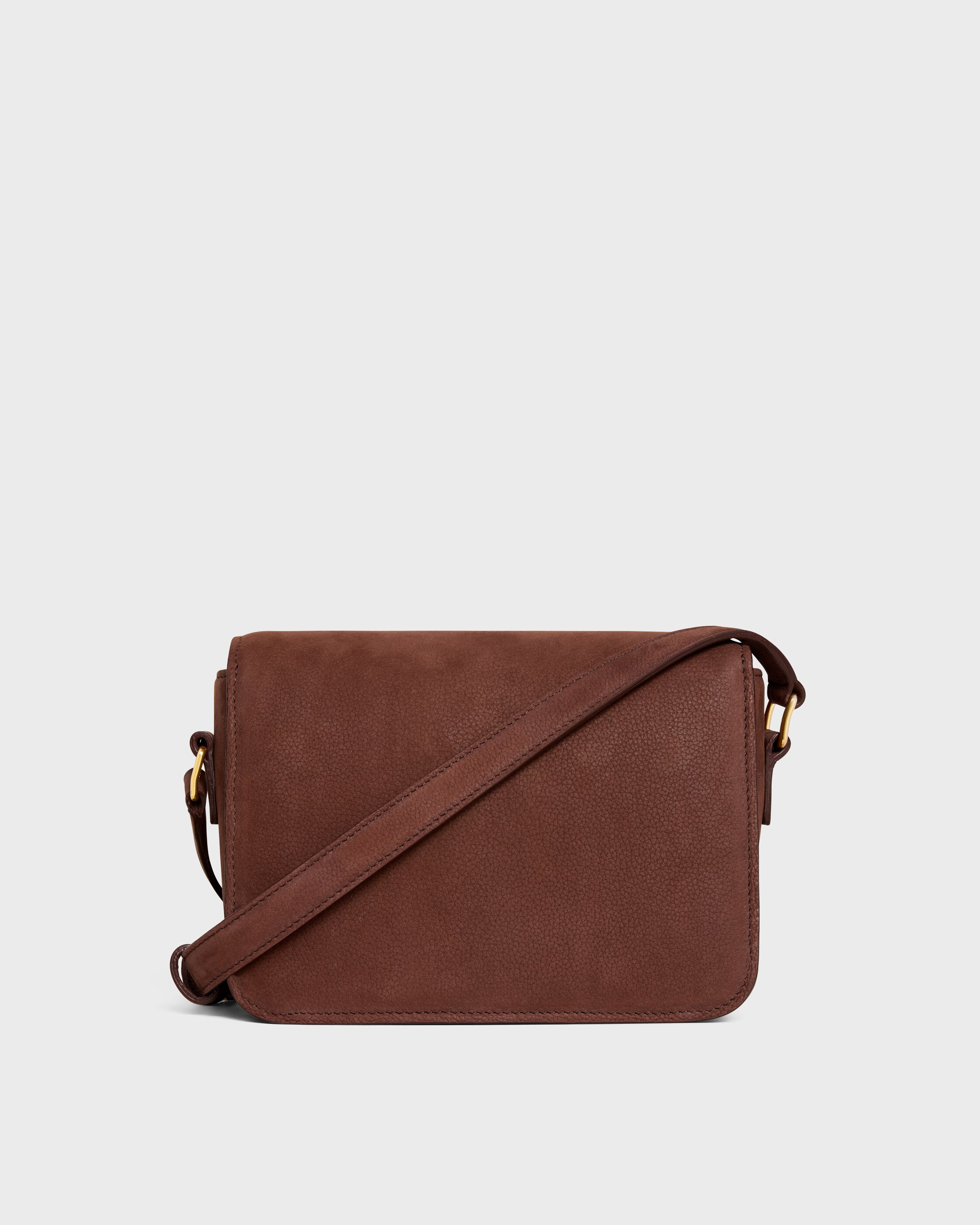 TEEN TRIOMPHE BAG IN Grained Nubuck Calfskin - CHESTNUT | CELINE