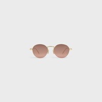 Metal Frame 28 sunglasses in Metal - Light Gold / Brown Rose -  - 1 | CELINE
