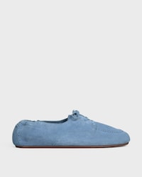 ADAM LACE-UP LOAFER IN SUEDE CALFSKIN - DUSTY BLUE -  - 1 | CELINE