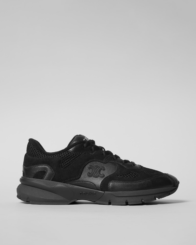 RUNNER SNEAKER IN CALFSKIN, SUEDE CALFSKIN AND MESH - BLACK -  - 1 | CELINE