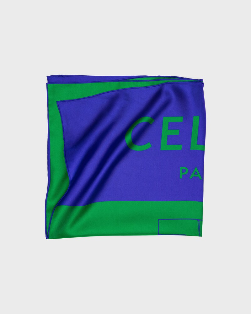BIENVENUE BANDANA 55 - BLUE/GREEN -  - 1 | CELINE