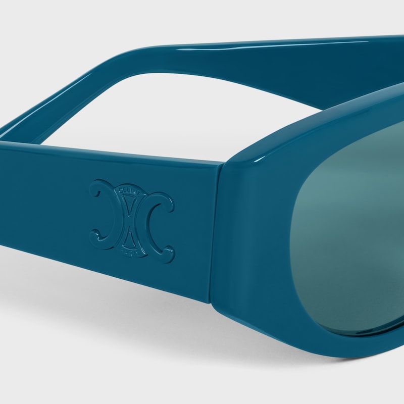 Triomphe Men 02 sunglasses in Acetate - Dark Turquoise -  - 1 | CELINE